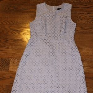 Ann Taylor Light Blue Eyelet Cutout Spring Dress